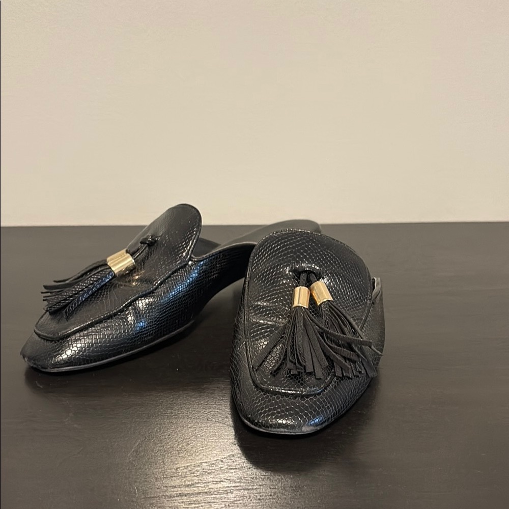 Zara Black Tassel Flat 37